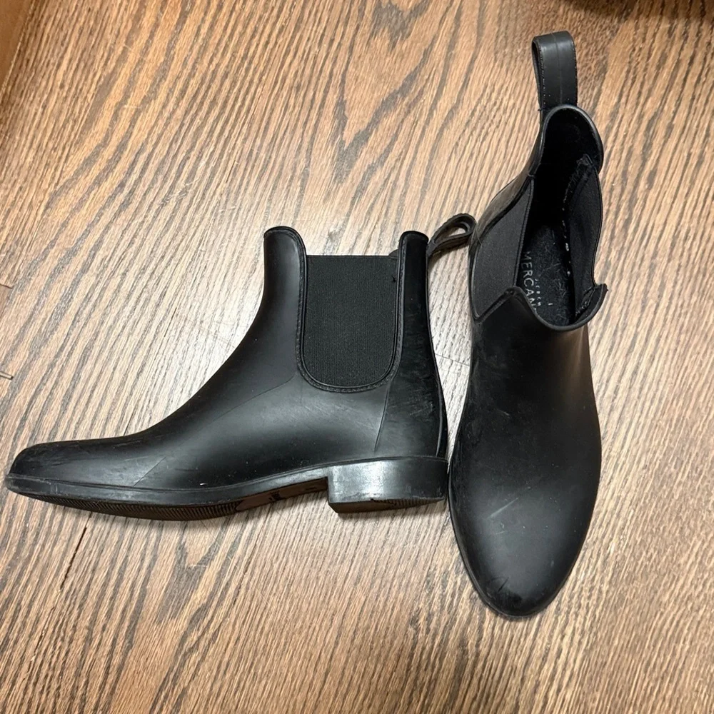 J Crew Rain boots Black Size 6